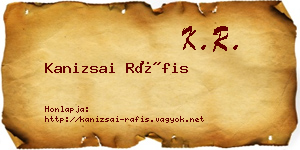 Kanizsai Ráfis névjegykártya